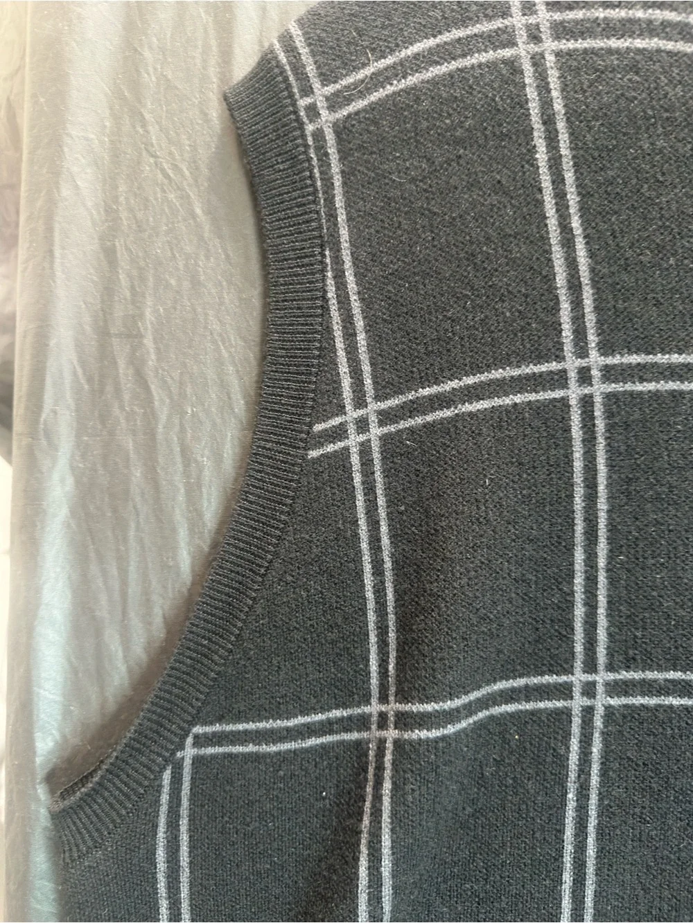 PXG Parsons Xtreme Golf Sweater Vest Mens 3XL Black Plaid Silk Cashmere Blend